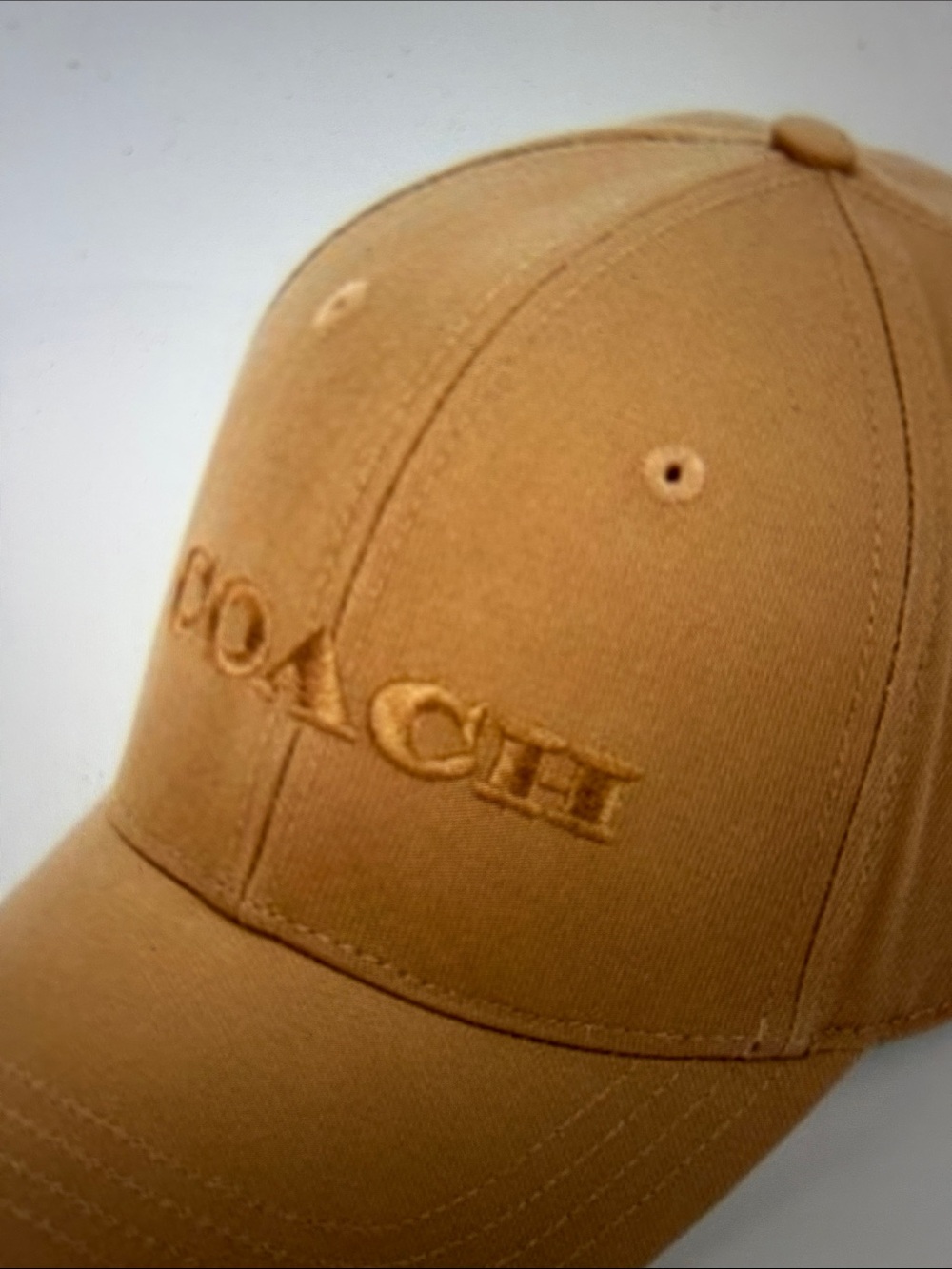 Coach Caramel Cotton Logo Baseball Cap